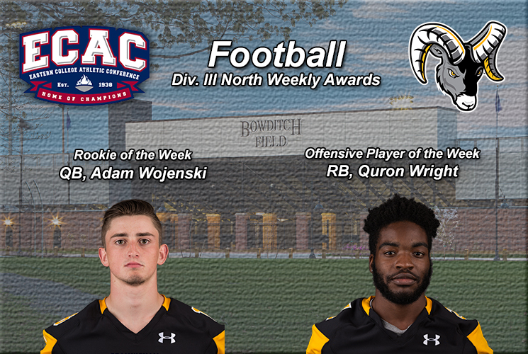 Wojenski and Wright Earn ECAC Division III North Football Weekly Honors