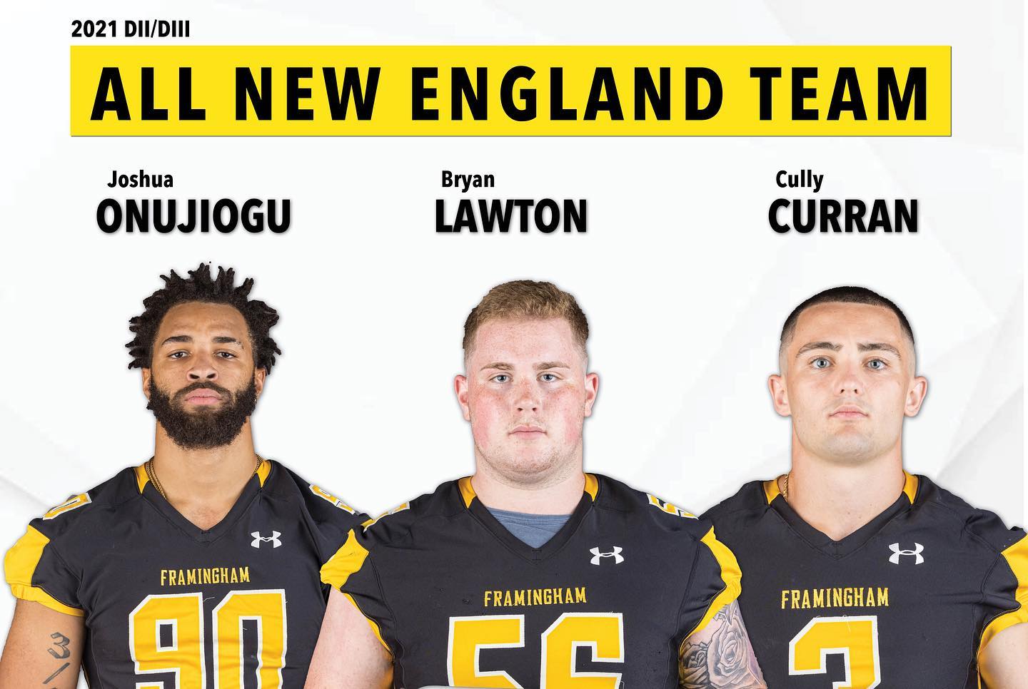 Curran, Lawton & Onujiogu Named to NEFW Division II/III All New England Team