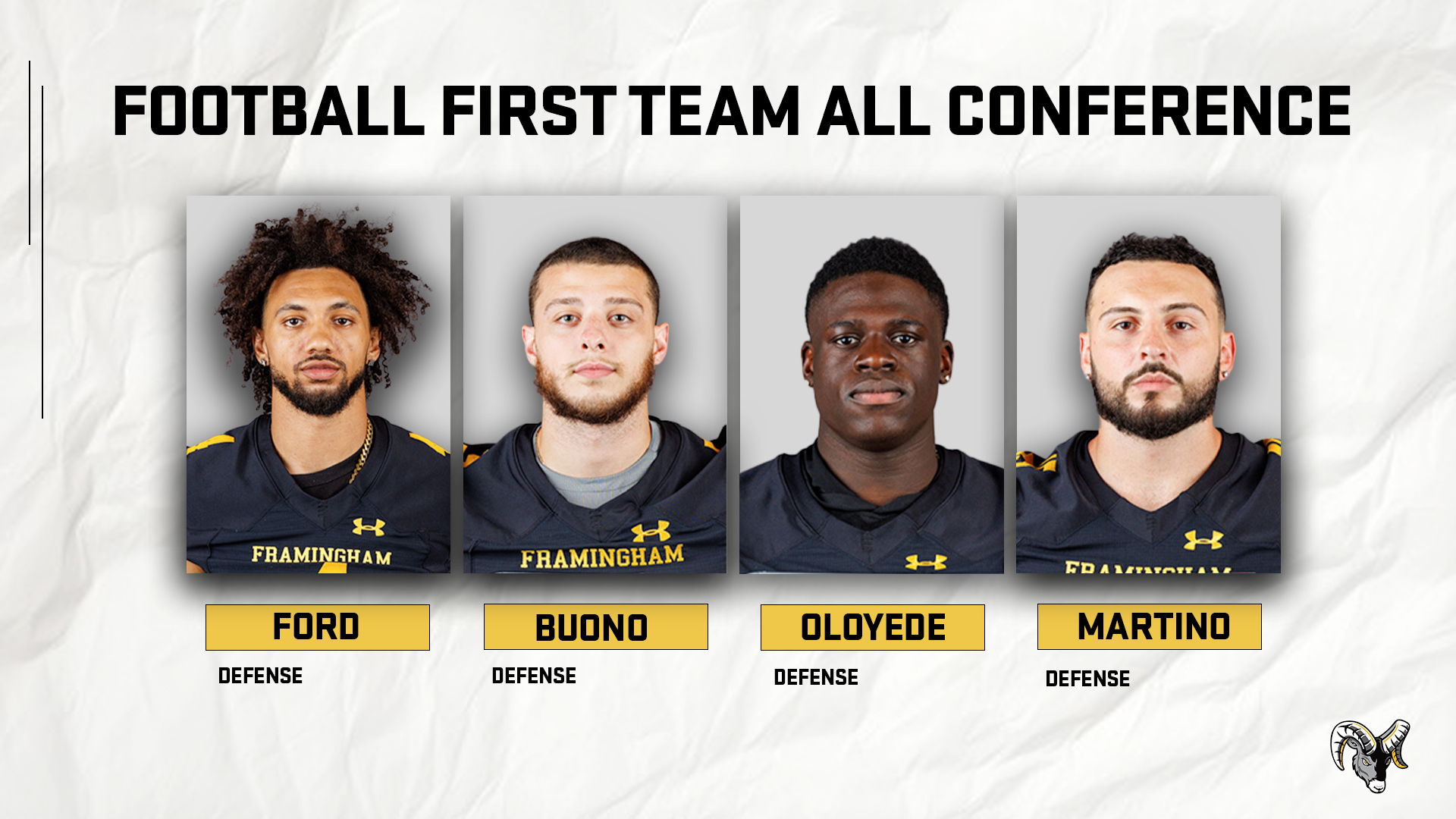 Martino Named Defensive Player of the Year as Football Lands Eight on All-MASCAC Teams