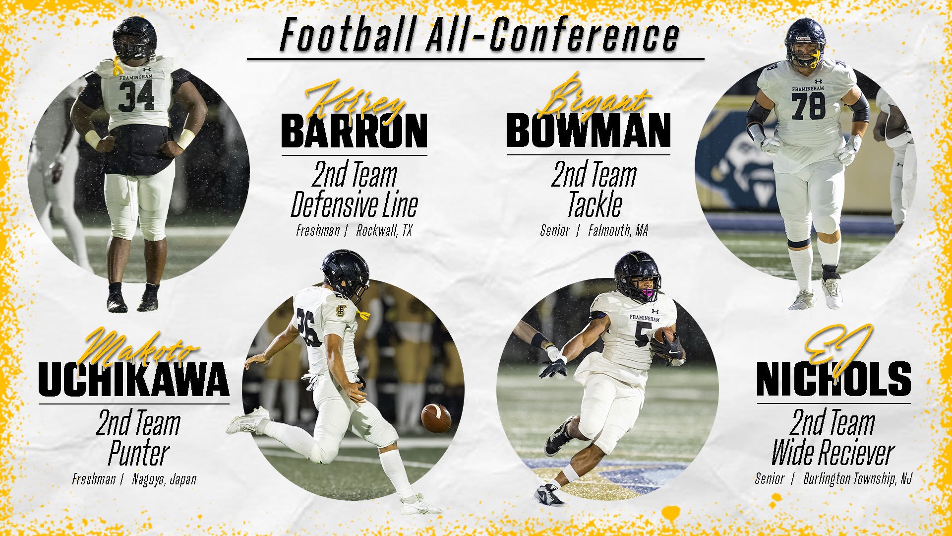 Football Lands Four on 2024 All-MASCAC Team