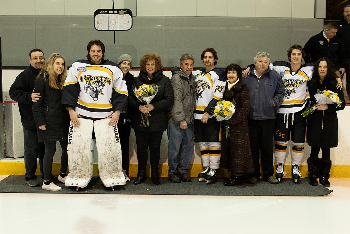 Falcons Drop Ice Hockey on Senior Night
