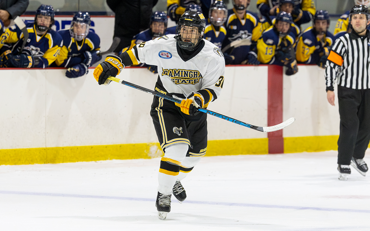 Men's Ice Hockey Edges Rivier 3-2