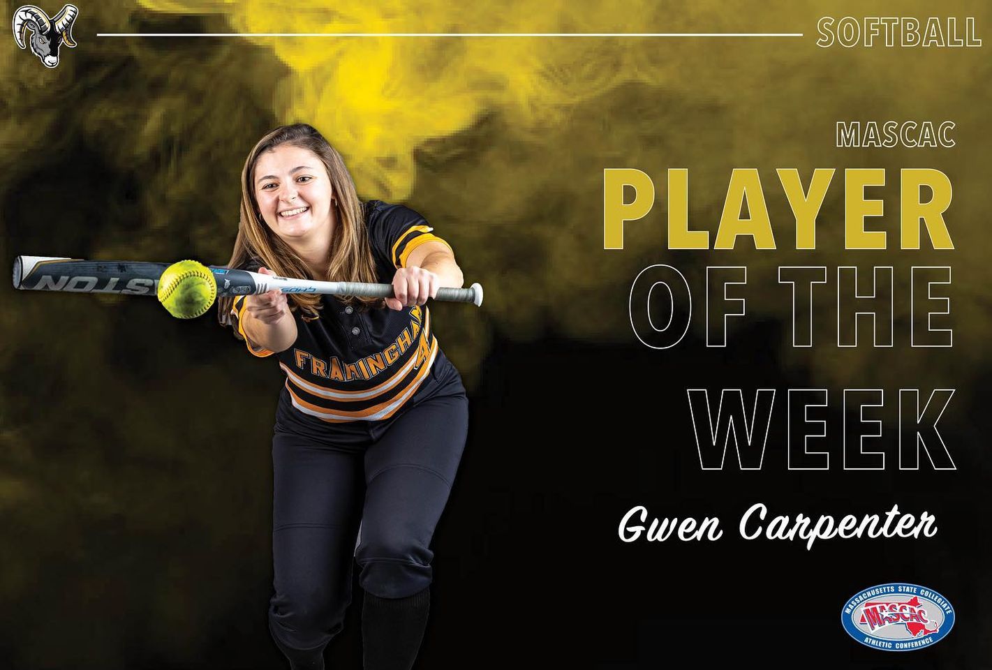 Carpenter, Moran & Roode Earn MASCAC Softball Weekly Honors