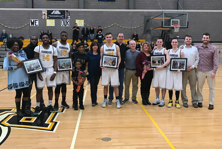 Men's Basketball seniors and their families