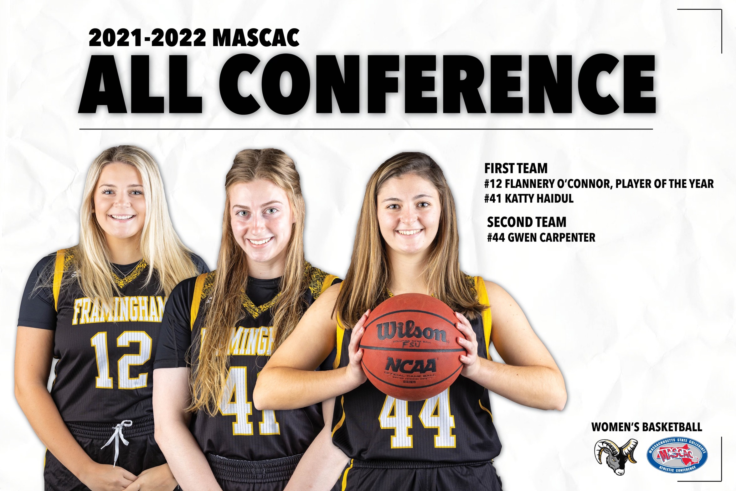 O&rsquo;Connor Named MASCAC Player of the Year; Three Rams Chosen for All-Conference; Paschal Tabbed Coach of the Year