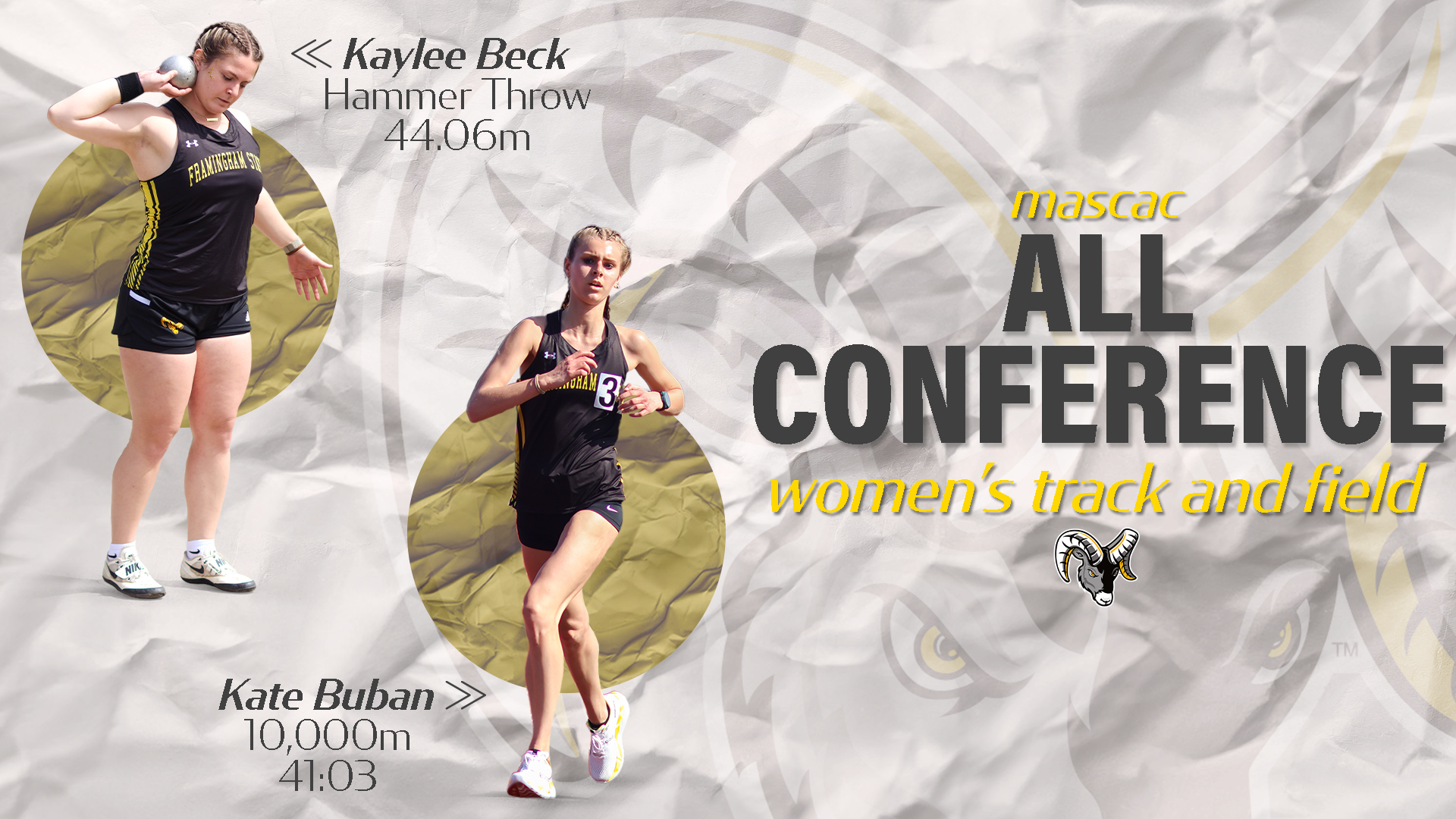 Buban and Beck Named to Women's Outdoor Track and Field All-Conference Team