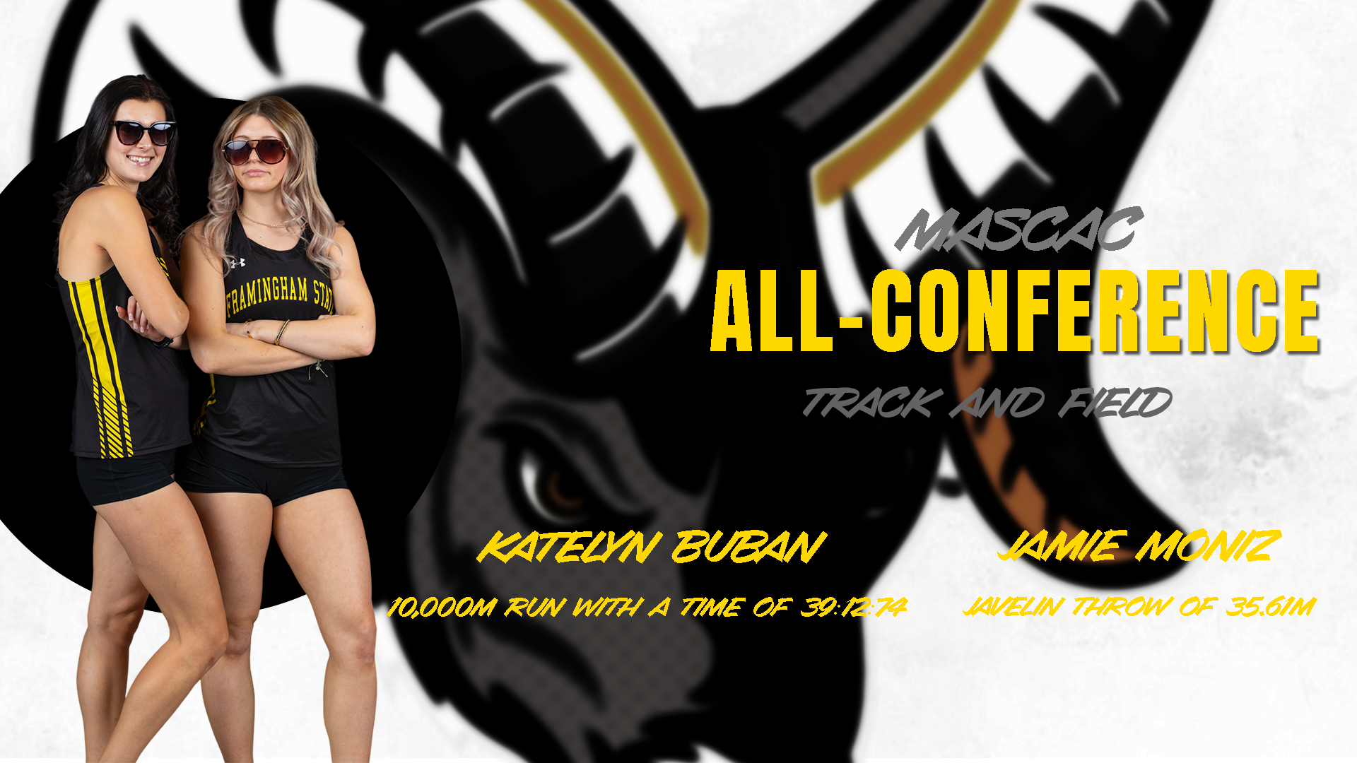Buban and Moniz Named to Women&rsquo;s Outdoor Track and Field All-Conference Team