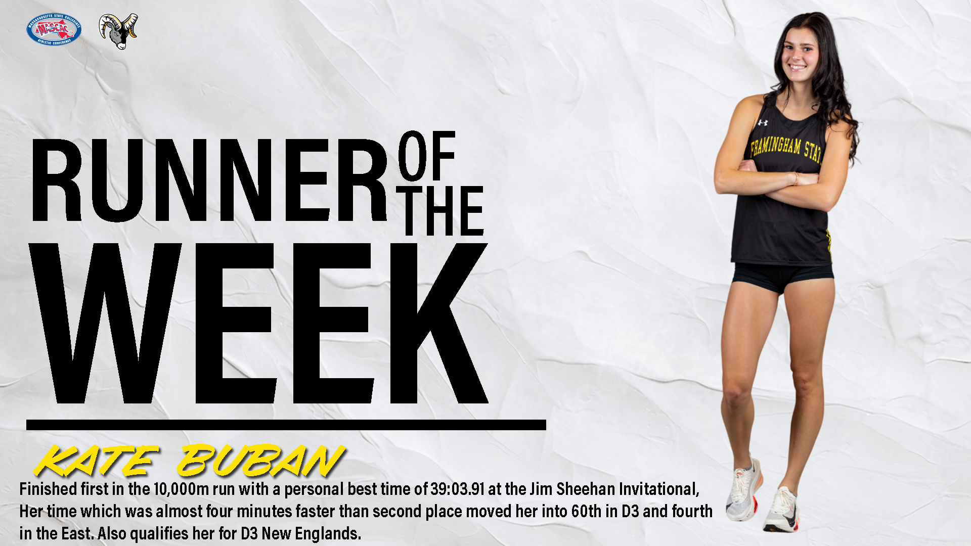 Buban Earns MASCAC Women's Outdoor Track Athlete of the Week Honor