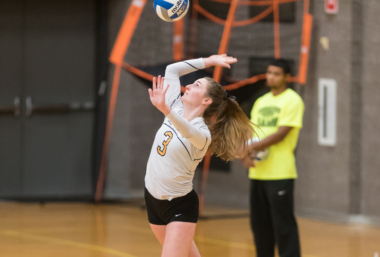 Volleyball Drops Newbury 3-0