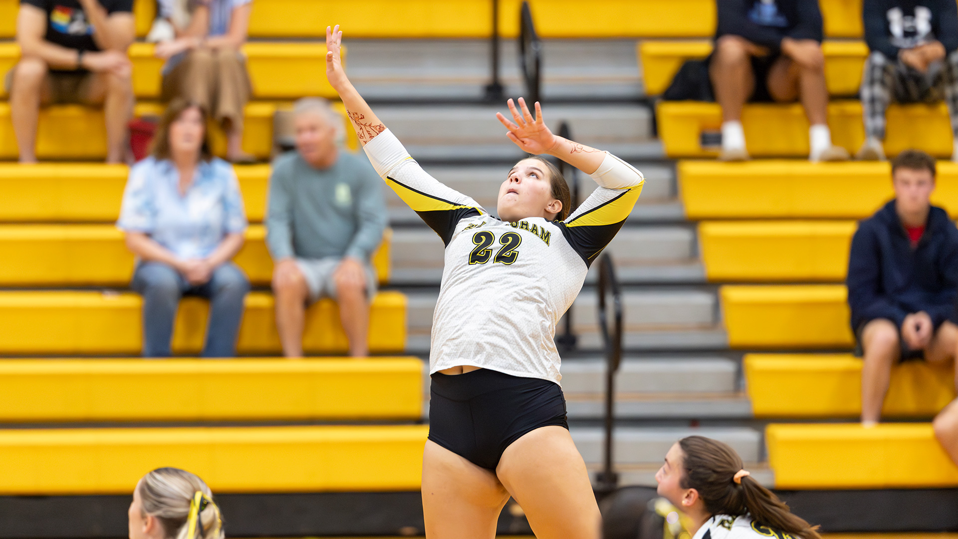 Rivier Topples Volleyball in Straight Sets